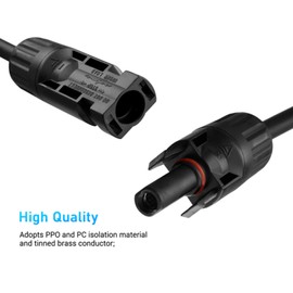 Y Branch Solar Connectors Parallel Cable Adapter 3-Way Solar Cable Connector Self-locking IP67 Waterproof PV Panel Male Female Extension Connector 12AWG