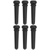 6pcs Ebony Acoustic Guitar Pins Pegs Guitar Parts Replacement Tool