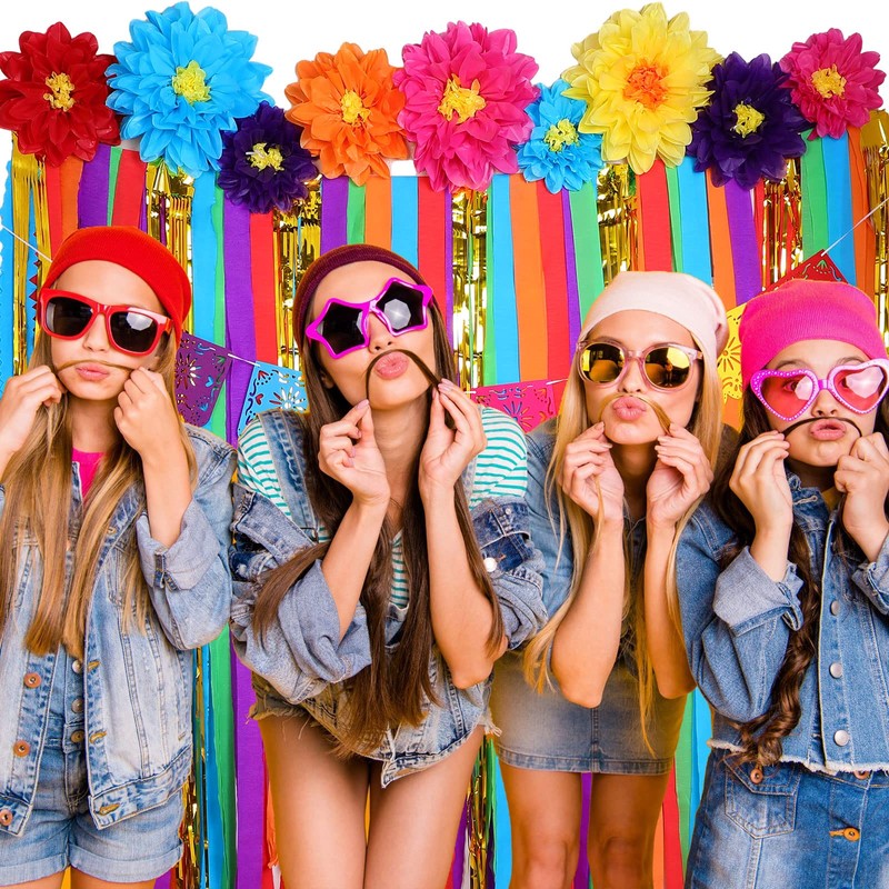 16 Piezas Conjunto de Decoraciones de Fiesta Mexicana Flores de