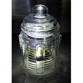 Backwoods Lighting LLC Glass Candy Jar 8 oz with Airtight Lid Collectible Container for Kitchen and More