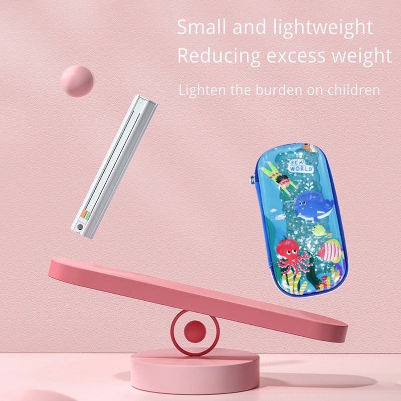 Cute Pencil Box Hexagonal with 6 Pencils Standing Pen Holder