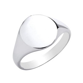 Sterling Silver Oval Signet Ring size M N O P Q R S T U V W X Y Z Mens & Ladies (Y)