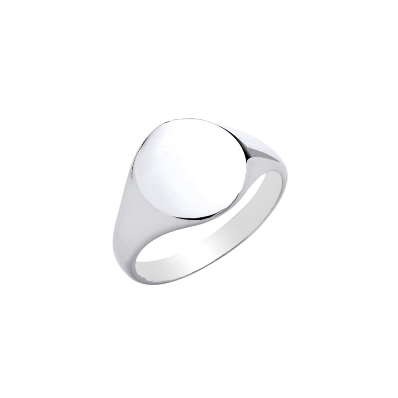 Sterling Silver Oval Signet Ring size M N O P