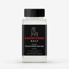 Carnivore Salt – All Natural French Celtic Grey Salt, Hand Harvested Mineral Salt, Unprocessed, 80+ Trace Minerals, Salt for Carnivore Diet – 8oz (225g) (8oz, Fine)