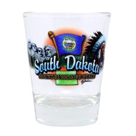 World By Shotglass South Dakota Mount Rushmore State Elements Shot Glass