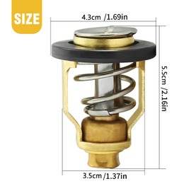 17670-90J01 Cooling Thermostat 60℃, Replacement for Suzuki Outboard Four Stroke DF90/100/115/140/200/225/250/300 2001-2011, Replaces 17670-90J00