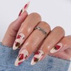 Almond Strawberry Press On Nails