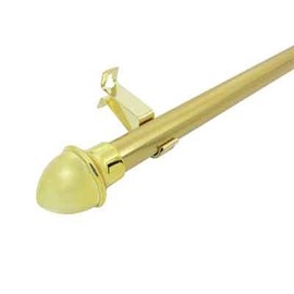 Graber 3/4-Inch Round Cafe Curtain Rod (84 to 120-Inches, Brass)