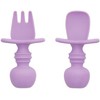 Bumkins Juego de Utensilios de Silicona Lavanda