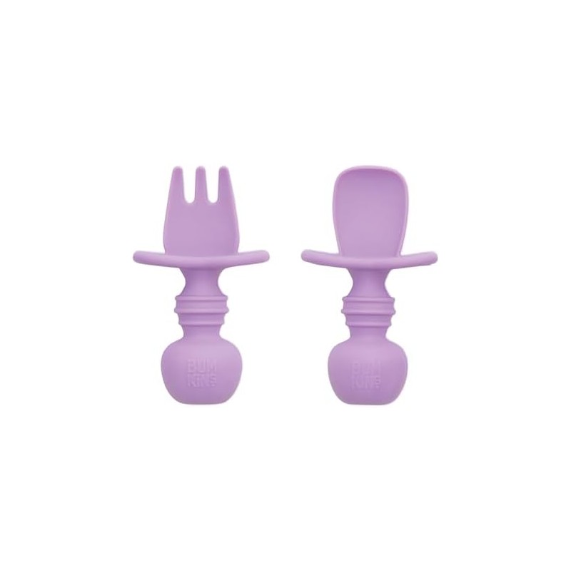 Bumkins Juego de Utensilios de Silicona Lavanda