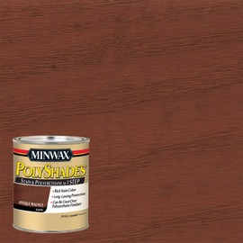 Minwax 619404444 PolyShades - Stain & Polyurethane in 1 Step, quart, Antique Walnut, Satin