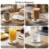 YONGHEE Soft White Marble Coasters Set of 8, Modern Elegant