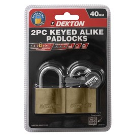 Dekton DT70141 40mm 2pc/Set Key Alike Short Shackle, Silver