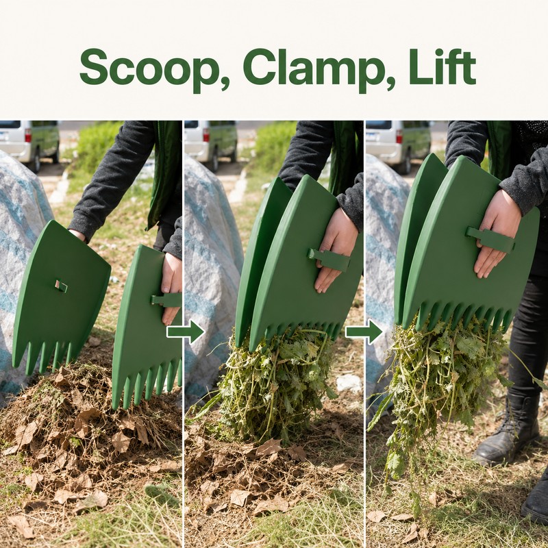 2-Piece Garden Leaf Grabber – Handheld Rake Claws for Collecting