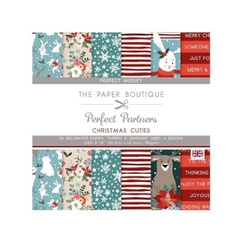 Paper Boutique Perfect Partners-Christmas Cuties-Medley, Multicoloured, 8 x 8 inches