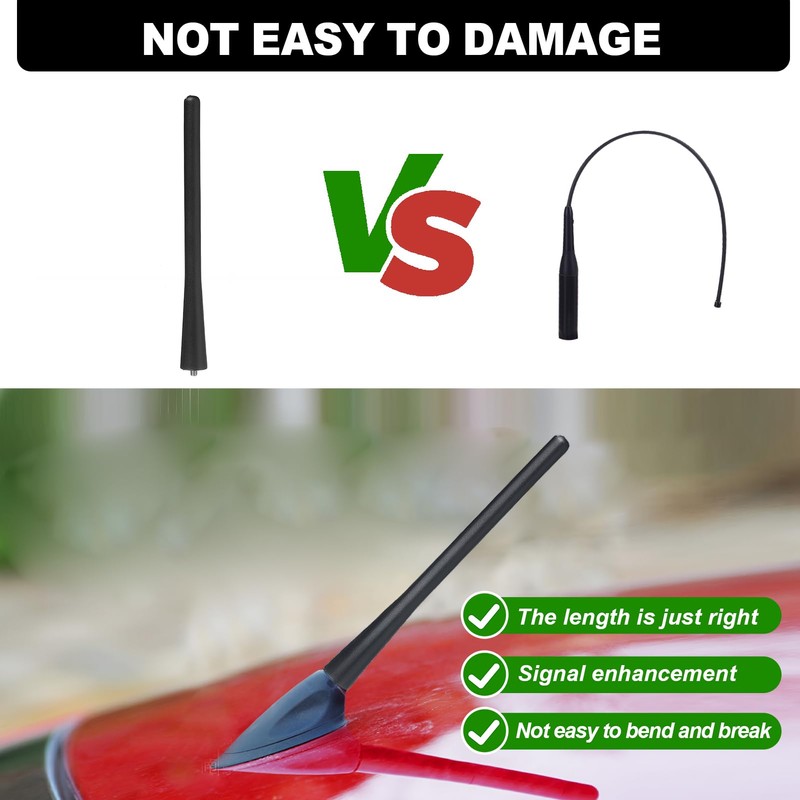 Car Radio Antenna, 17.5cm FM AM DAB Aerial Accessories Universal