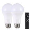 MXhme A19 LED Light Bulbs with Remote Control, 800LM 9W