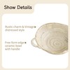 SEICASAYA 23cm Ceramic Serving Bowl, Handcrafted Free-Form Edge Design with