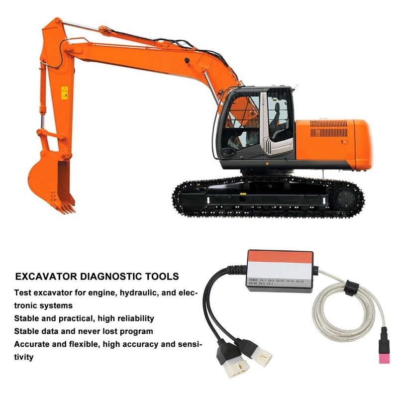 Excavator Diagnostic Cable Accurate Flexible Replacement For Hitachi V3.10 Dr.ZAX200