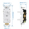 Baomain 2-Pack Double Toggle Light Switch,15 Amp 125V Two Single