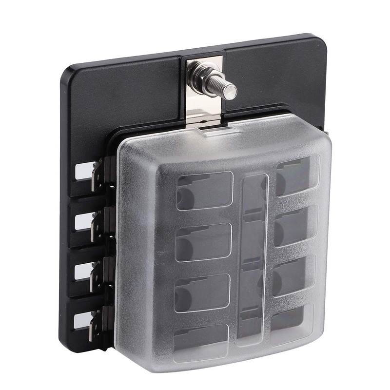 8-Way Blade Fuse Block, 8‑Way Terminal Fuse Box Car Boat