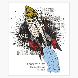 Huntsville Alabama Rocket City Est 1811 Bumper Sticker Vinyl Decal 5"