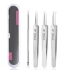 YUNXIASW Square Bottle Opener, Set of 4, Acne Remover, Tweezers,