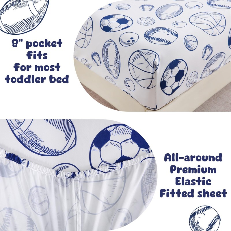 LONAVA Toddler Kids Comforter Set - 4 Pieces Toddler Bedding