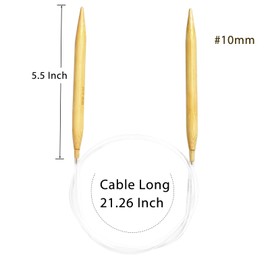 KoovDem Circular Knitting Needles, and Knitting Accessories with Double Pointed Knitting Needles, Bamboo Knitting Needles, and Cable Included