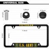 Aluminum Thin Top for U.S. Army Veteran License Plate Frame,4-Hole