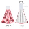 Popcorn Box Strips Hanging Kitchen Towels Christmas Red Hand Towel