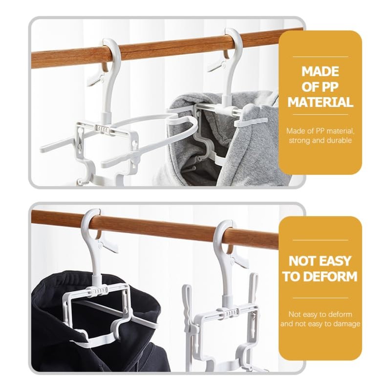 Ciieeo 2 Pcs Foldable Hanger with Hood Clip Hanger Parker