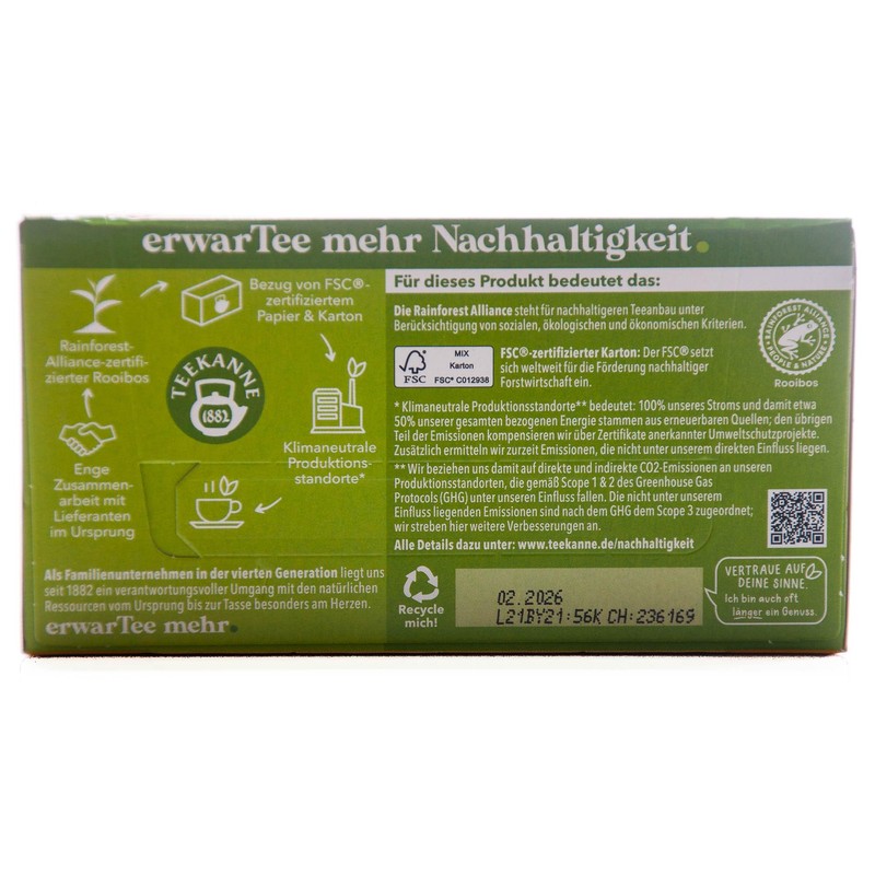 Teekanne Rooibos Vanilla, Pack of 6 (6 x 20 Tea