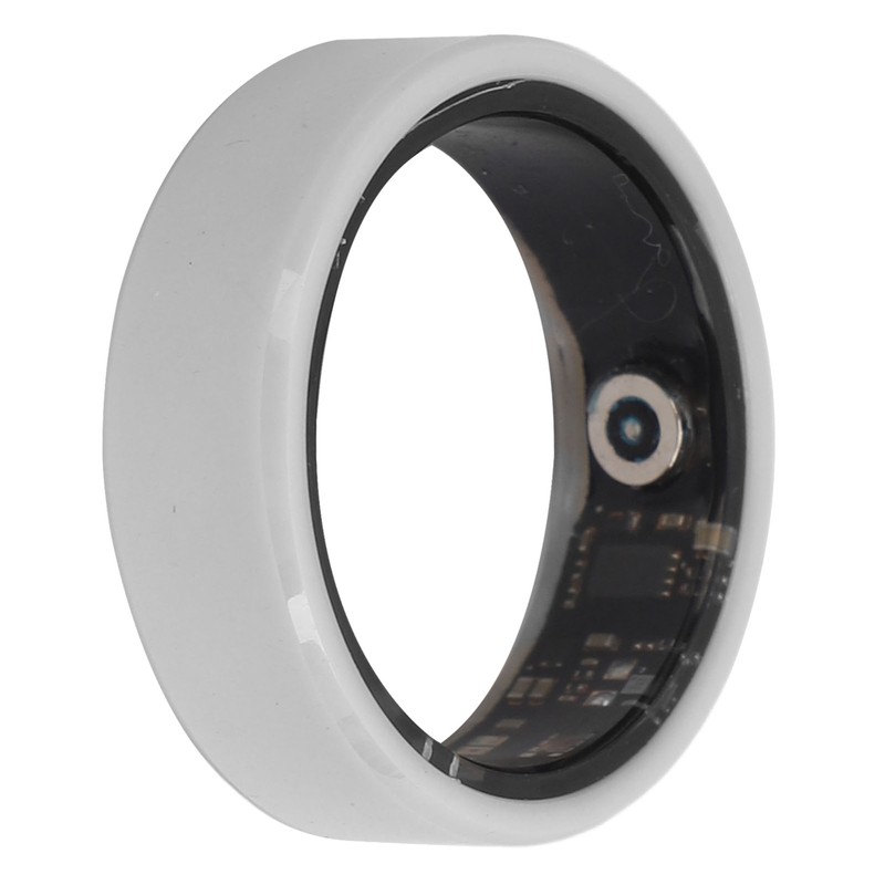 Smart Ring White BT IP68 Waterproof Rechargeable Pedometer Sleep Tracking