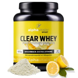 Clear Whey Isolate Powder Ice Tea Lemon - 600 g Whey Protein Powder with Fruity Taste - Intra + Post Workout - Refreshing Alternative to Whey Protein & Protein Isolate - High Protein Content
