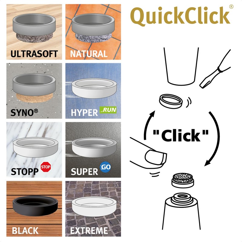 Wagner QuickClick Felt Glides Furniture Glides Chair Glides Replacement –