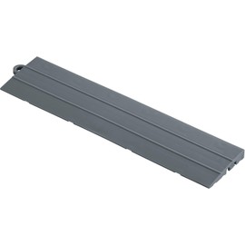 Speedway Diamond Pegged Edge for Interlocking Garage Floor Tiles, 12 x 2.75-Inch, Grey, 10 Piece Set