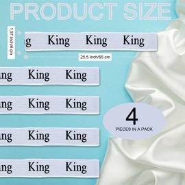 Bed Sheet Organizer Bands,4 Pcs Bed Sheet Organizers and Storage Label Bands Sheets Organizer for Linen Closet Elastic Sheet Keeper Bands Straps Bedding Bands(King)