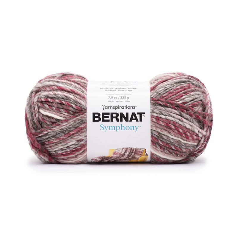 Bernat Symphony Pomegranate Punch Yarn - 2 Pack of 225g/8oz