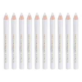 sourcing map 10pcs Sewing Pencil for Fabric Sewing Marking Pencil Tailors Chalk Wipe Quilting Washable Marking Pencil for Dressmakers Sewing DIY Crafts, White