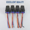 4 Pack 12V DC Waterproof Relay and Harness 40/30 AMP