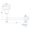 ProPlus 1 x lever for trailer jockey wheel, 60 mm