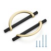 HOME EDIT Brushed Brass & Matte Black Cabinet Pulls, 5