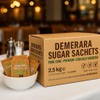 Brown Demerara Sugar Sachets – Individually Wrapped Pure Cane Portions,