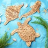 Threehoney 3 Pcs Boho Beach Wall Decor Summer Coastal Wicker