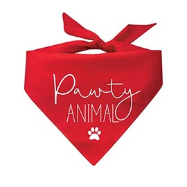 Pawty Animal Birthday Pawty Triangle Dog Bandana (Assorted Colors)