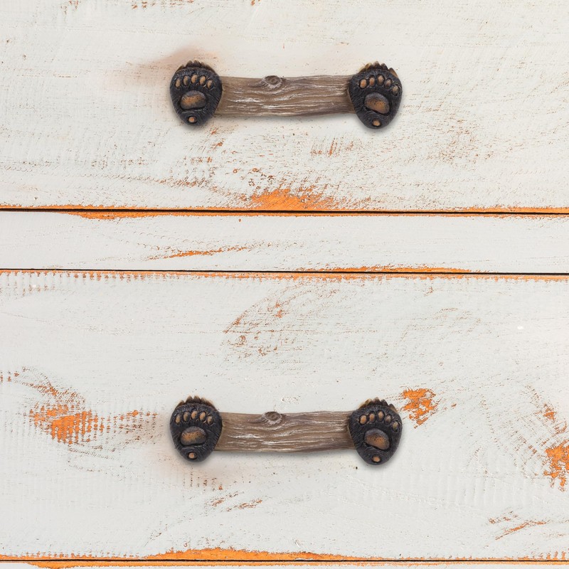 Needzo Bear Paw Drawer Handles, Rustic Home and Kitchen Decorations,