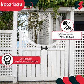 KOTARBAU® Set of 2 Shutter Throws, Window Shutters, Double Gate Throws, Window Shutter Latches, Throw, Throw, Black, Powder, 120 mm