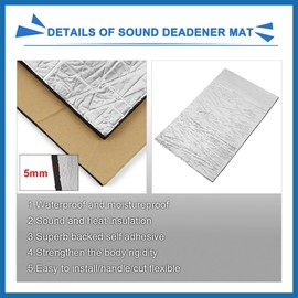 A ABSOPRO 1.6 sqft Heated Bed Sound Insulation Mat Acoustic Barrier Flexible 5 mm x 50 cm x 30 cm