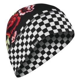 Zan SportFlex Beanie/Helmet Liner Checkered Floral WHLL421